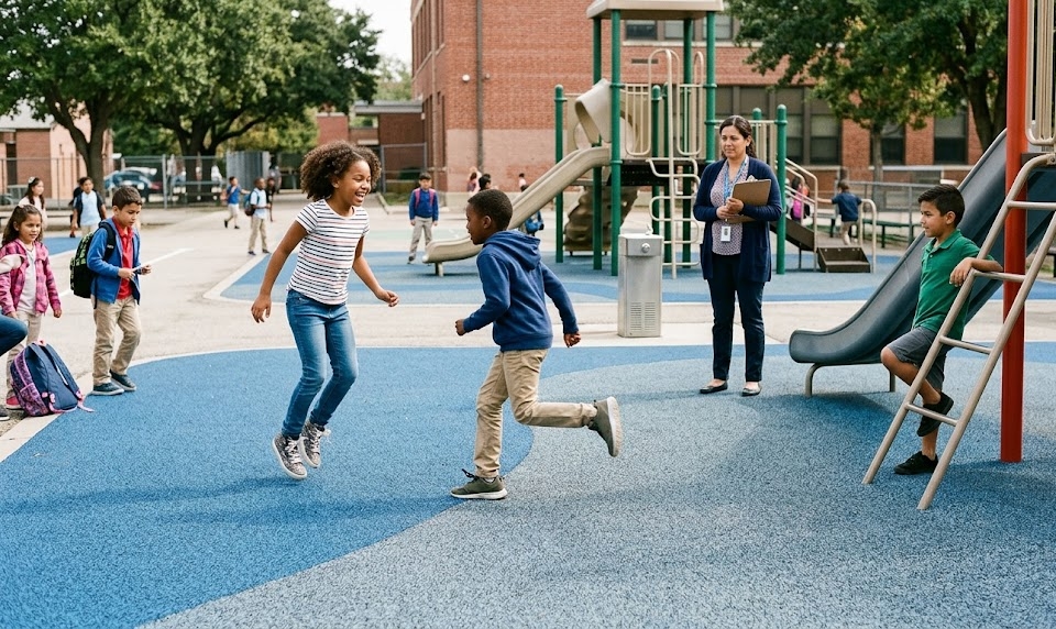 Which is the safest surfacing option for playgrounds