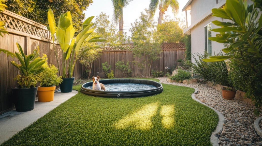 Artificial grass for pool areas