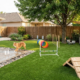 Backyard ideas for dogs with artificial grass
